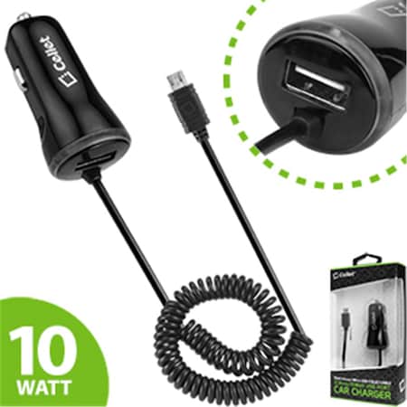 Cellet High Powered 10 Watt Micro Usb Car Charger - Black PMICUM21BK